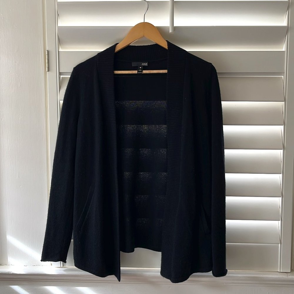 Aqua Cashmere Cardigan, Small